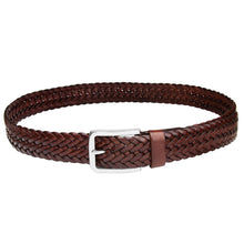 Load image into Gallery viewer, Men&#39;s Leather Braided Belt Stainless Steel Buckle 35mm 9007