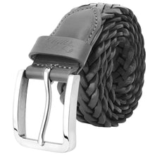 Load image into Gallery viewer, Men&#39;s Leather Braided Belt Stainless Steel Buckle 35mm 9007