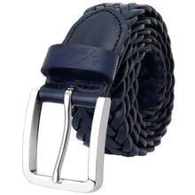 Load image into Gallery viewer, Men&#39;s Leather Braided Belt Stainless Steel Buckle 35mm 9007