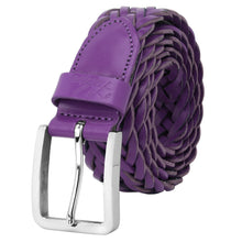 Load image into Gallery viewer, Men&#39;s Leather Braided Belt Stainless Steel Buckle 35mm 9007