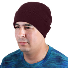 Load image into Gallery viewer, Knitted Beanie Hat - Wine