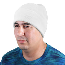 Load image into Gallery viewer, Knitted Beanie Hat - White