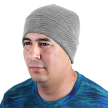 Load image into Gallery viewer, Knitted Beanie Hat - Light Grey